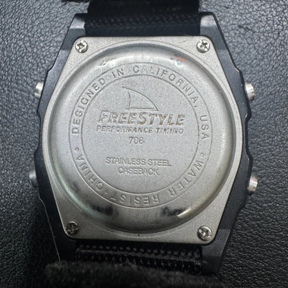 Freestyle Shark Performance Timing 706 Digital Watch Black Nylon Strap Runs