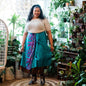 Darn Good Yarn Women's Recycled Sari Wrap Skirt Reversible Boho